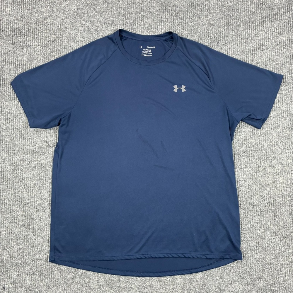Under Armour The Tech Tee Shirt Mens Size 2XL Navy Activewear Short Sleeve